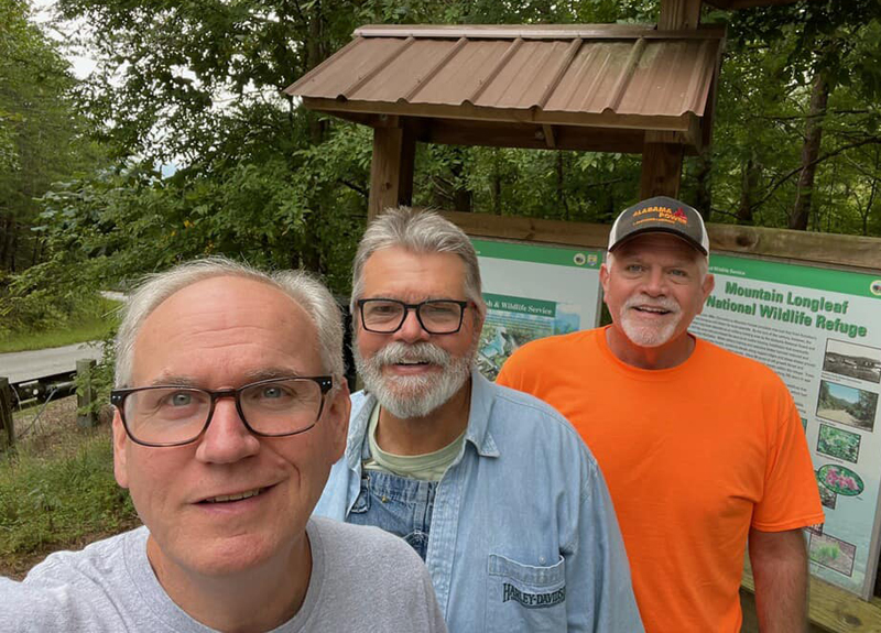 Arriving at the activation site: Phillip (KQ4ETC), Bob (KE4QCY), and Rodger (N4RDJ).