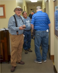 Doc Dave KG4HVQ, Barry W4NIC and Jerry WB4OWC manning the hallway.