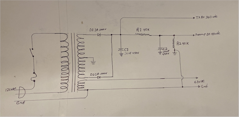 Power supply schematic.